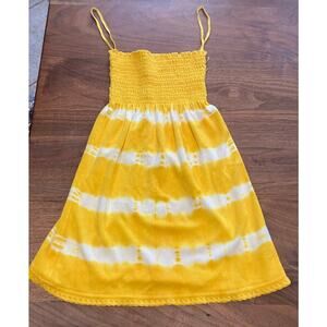 Juicy Couture XS Beach Coverup Tube Dress Terry Yellow Tie Dye Women's Swim